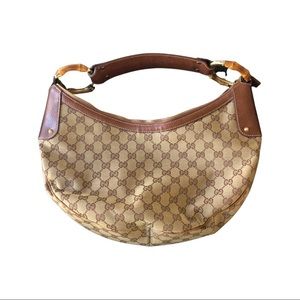 Gucci canvas shoulder bag